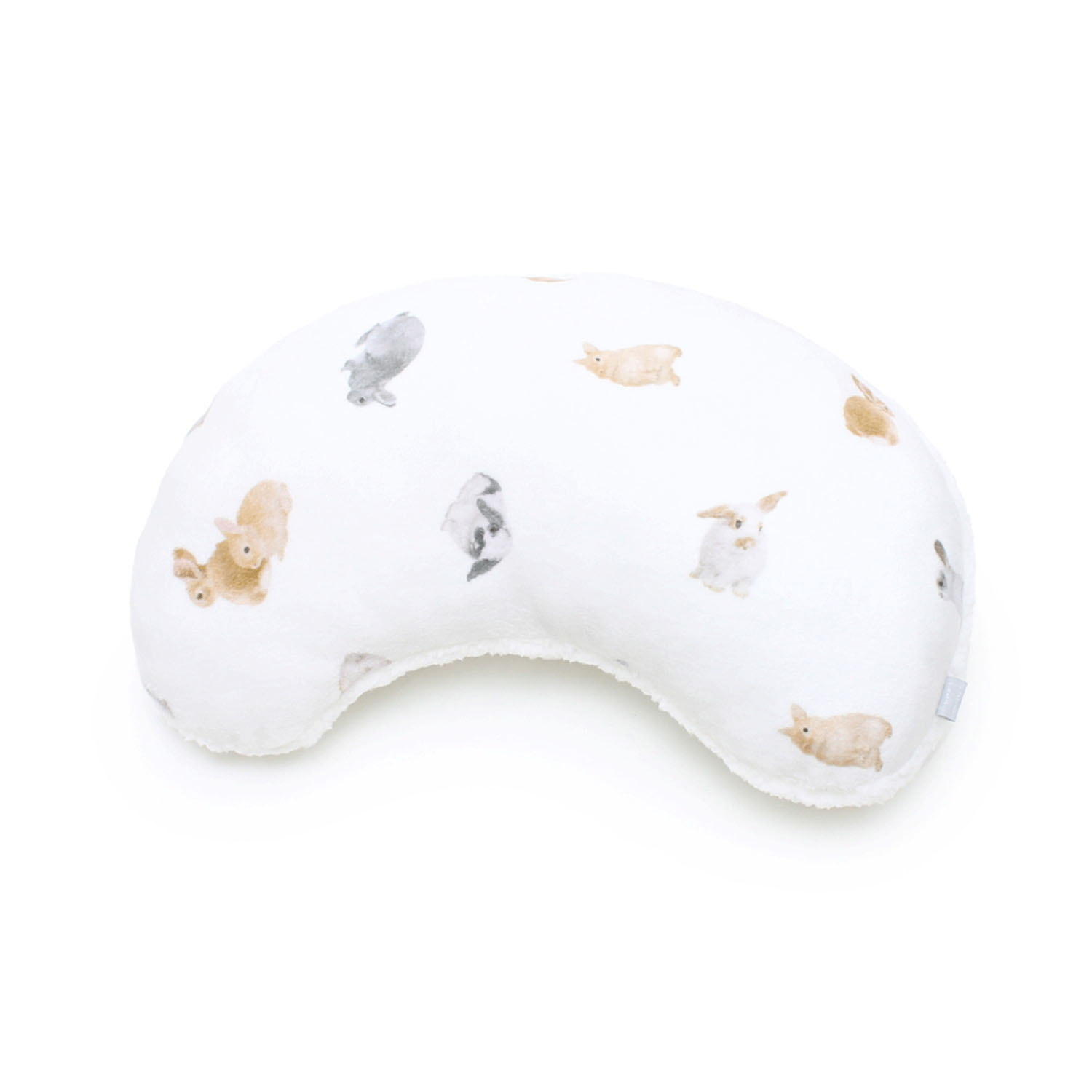 モチーフプリントカーブクッション ウサギ