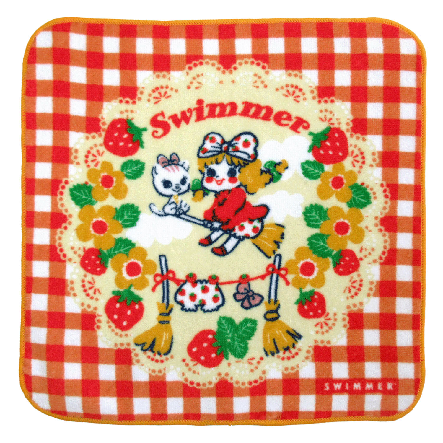 SWIMMER ミニタオル まじょっこいちごほうき