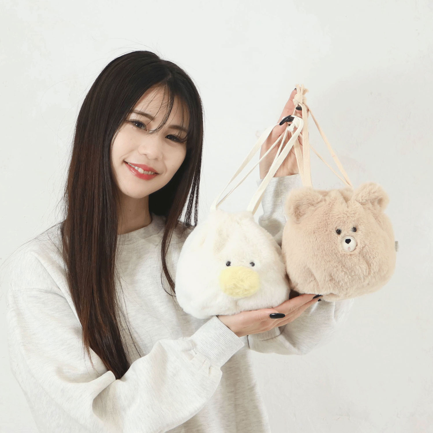 スフレベア巾着ポーチ アヒル - 画像2