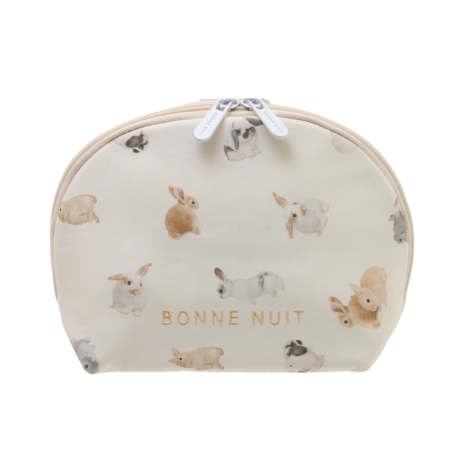 モチーフプリントラウンドポーチ ウサギ