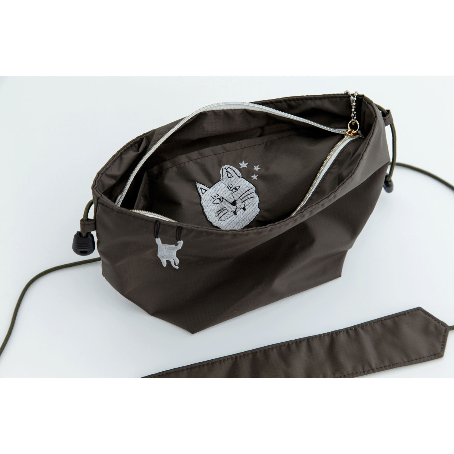 くせ強 ポシェット ダークブラウン - 画像2