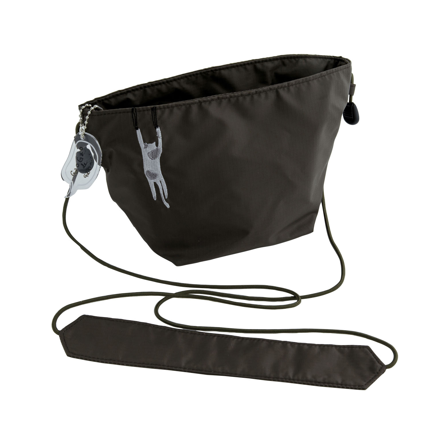 くせ強 ポシェット ダークブラウン