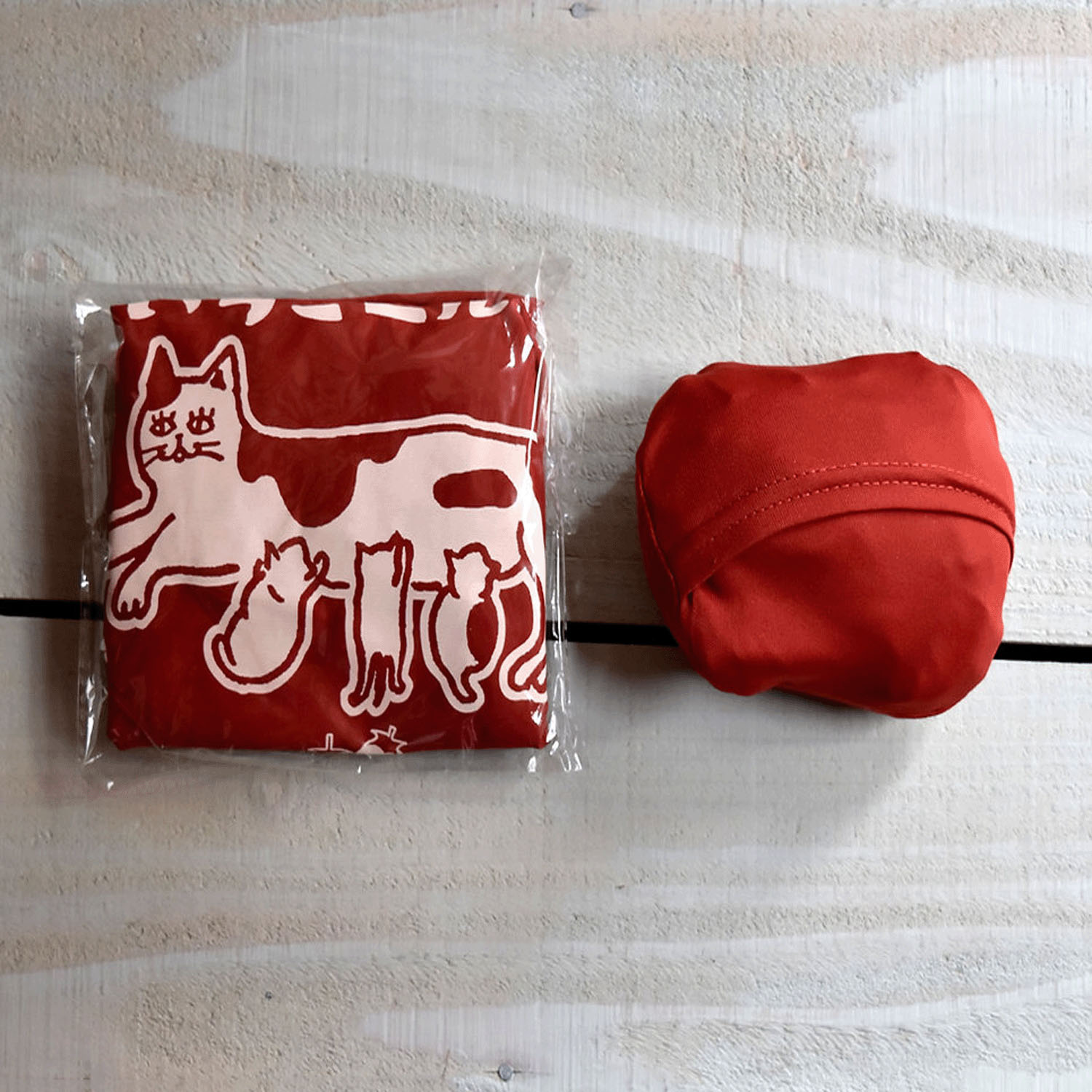 猫印いちごミルクお遣い袋（エコバッグ） - 画像3