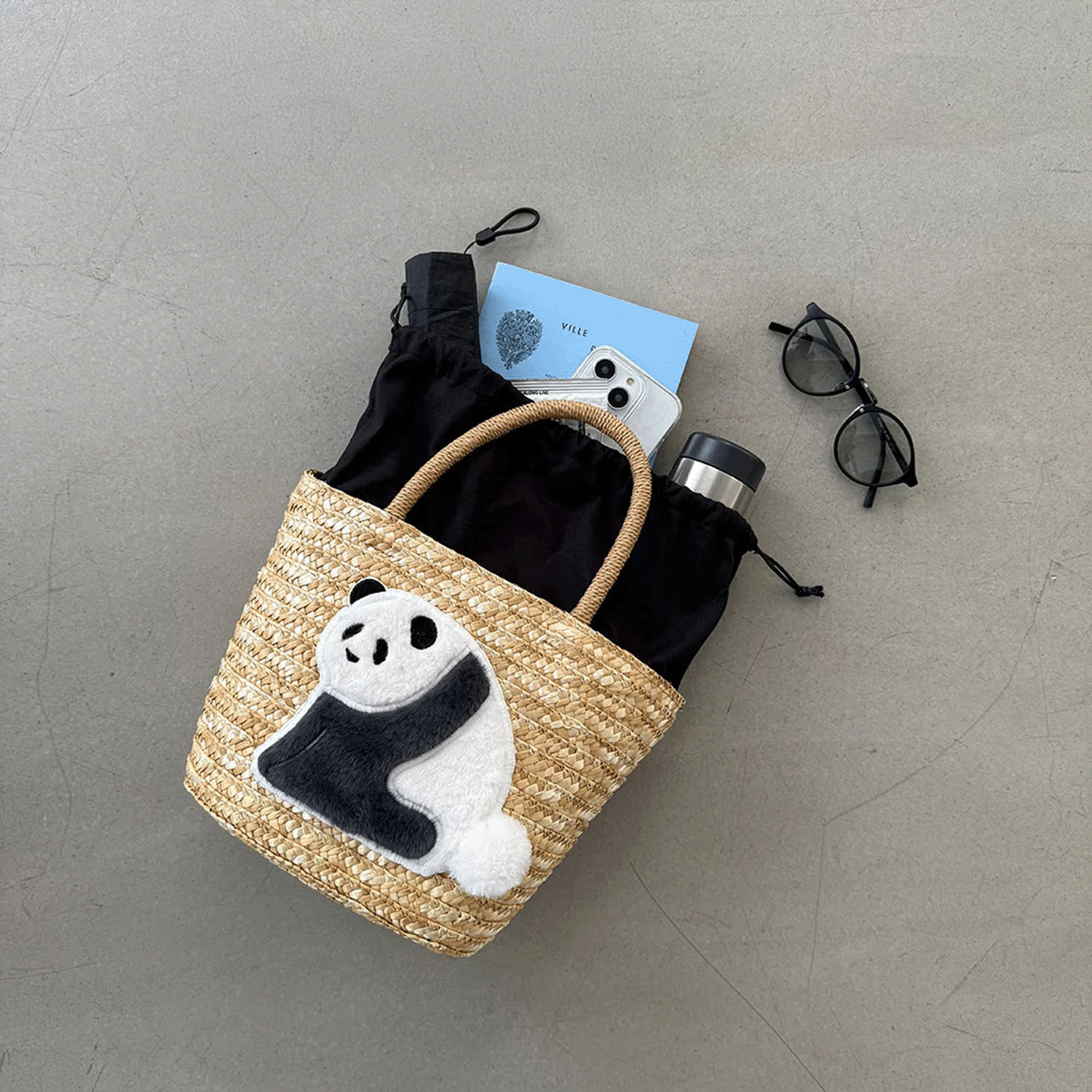 ファーリーかごバッグ パンダ - 画像3