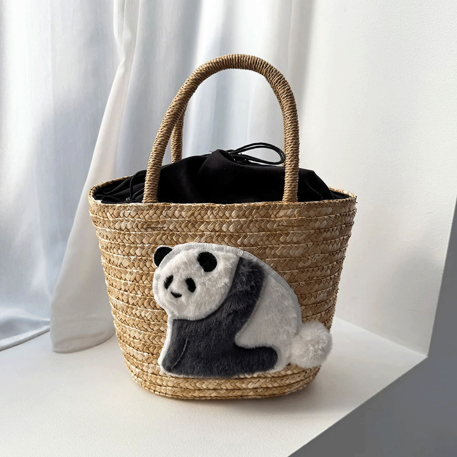ファーリーかごバッグ パンダ