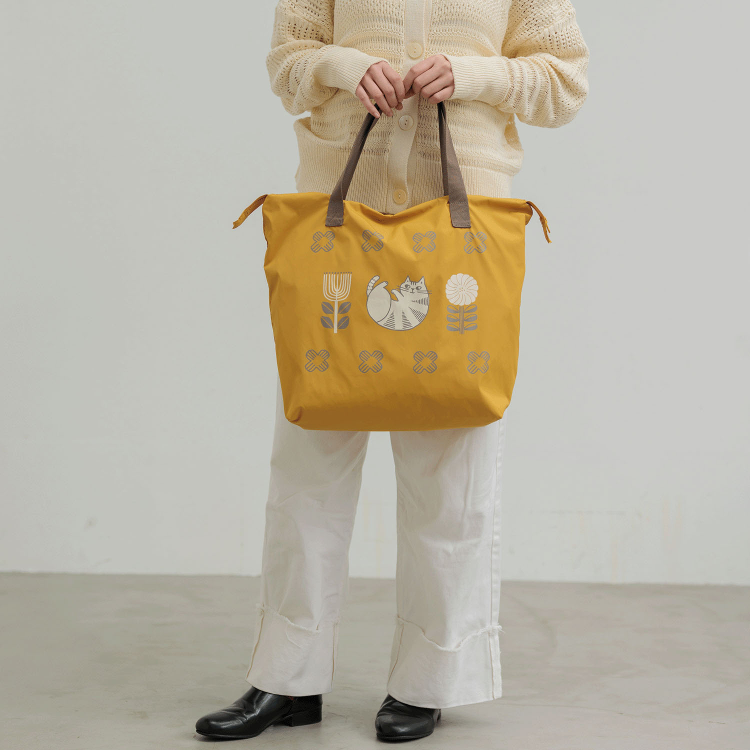 fikalycka ビッグトートバッグ イエロー - 画像8