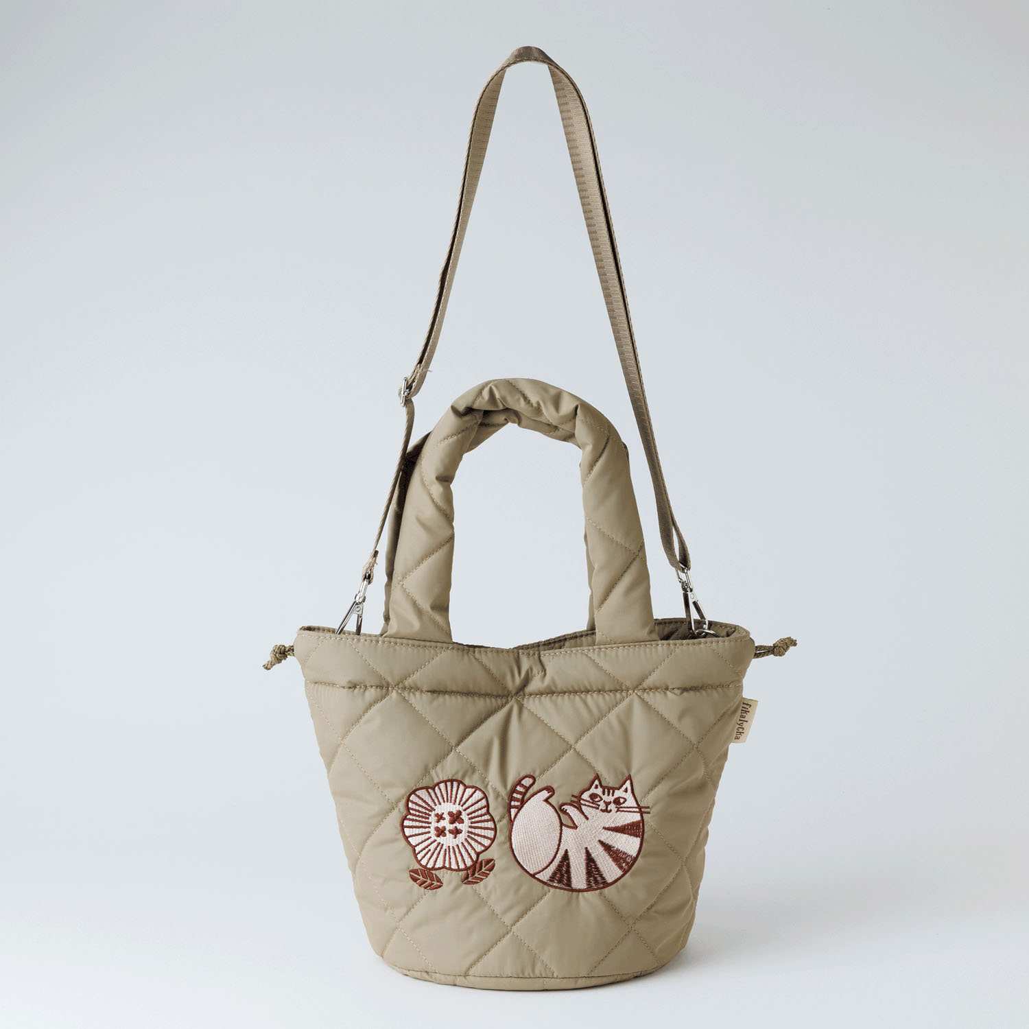 fikalycka 3wayキルティングトート カーキ