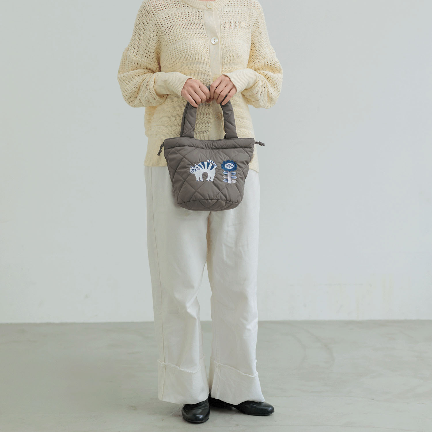 fikalycka 3wayキルティングトート グレー - 画像3