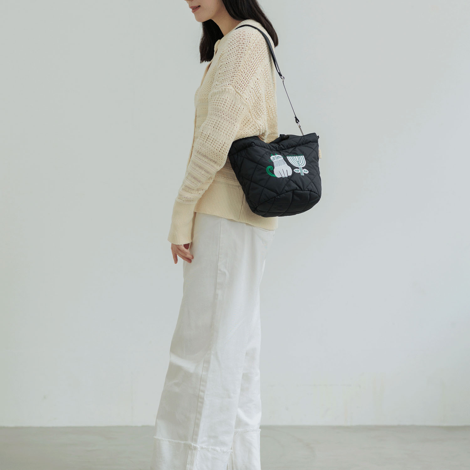 fikalycka 3wayキルティングトート ブラック - 画像3