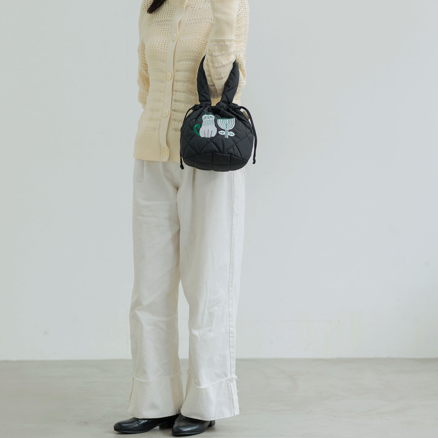 fikalycka 3wayキルティングトート ブラック - 画像5