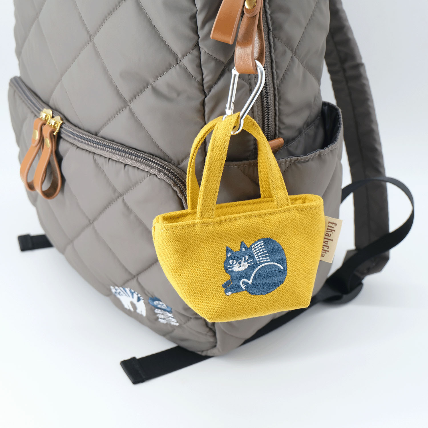 fikalycka ミニミニトートカラビナ付き イエロー - 画像3