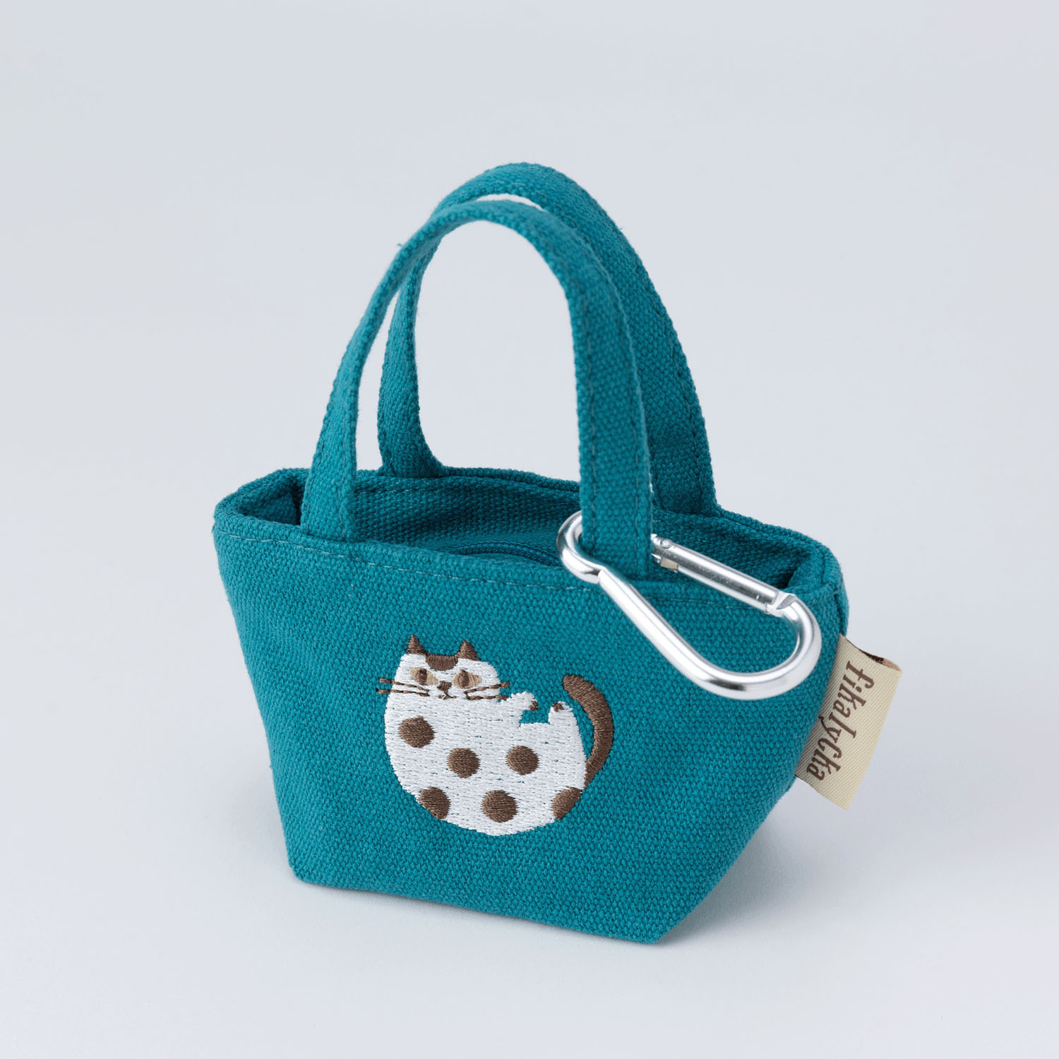 fikalycka ミニミニトートカラビナ付き ブルー