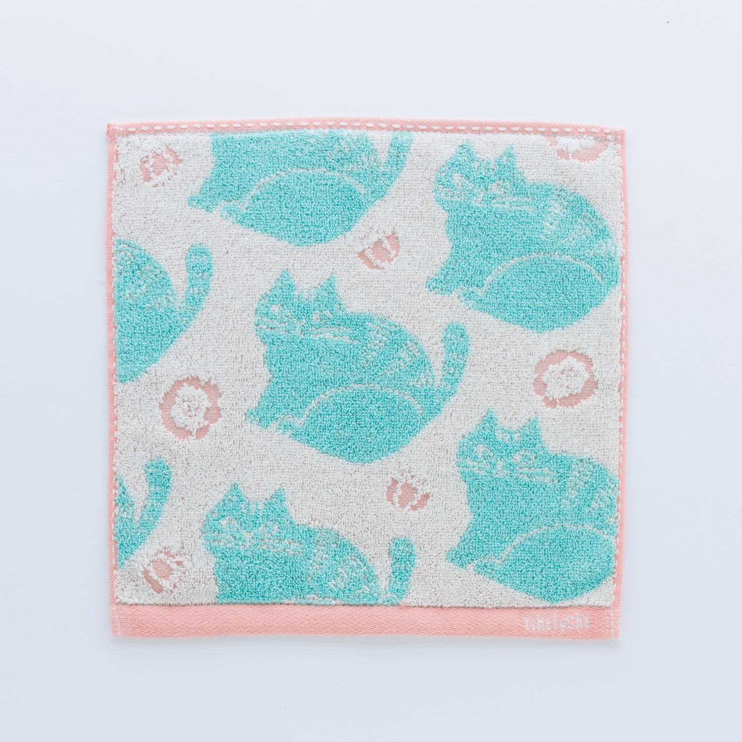 fikalycka ジャガードタオルハンカチ ピンク