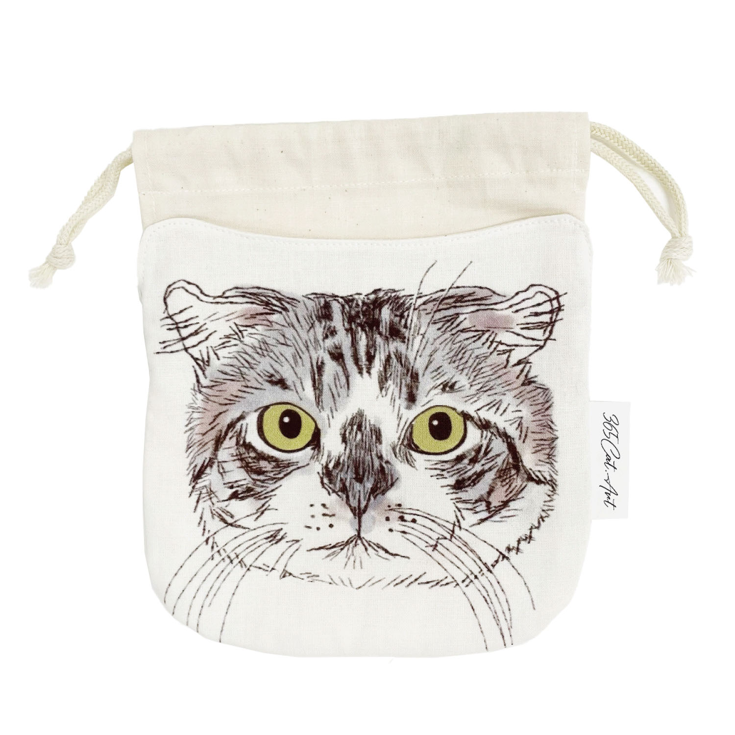 365Cat．Art ねこ巾着 B