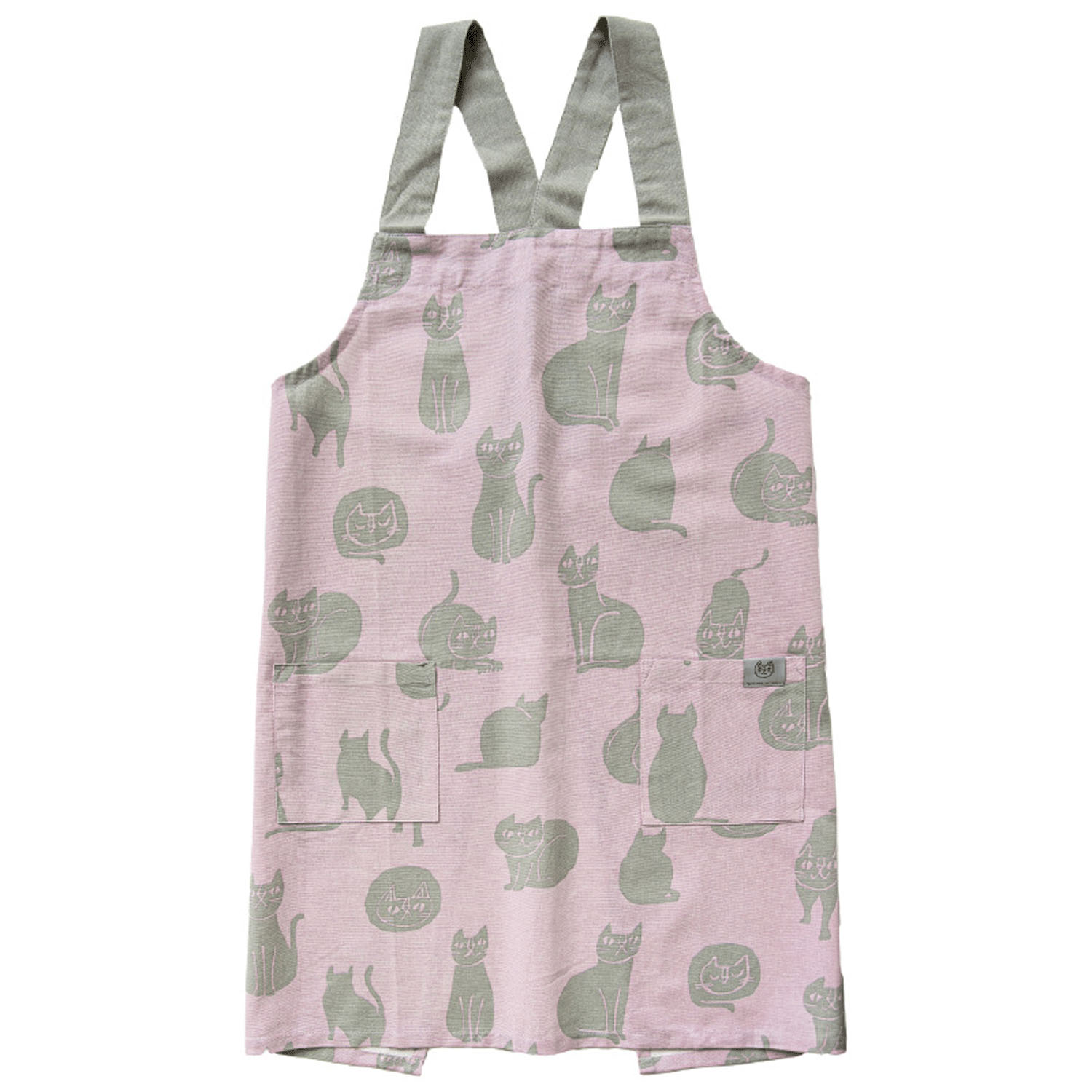 おかべてつろう エプロン ピンク