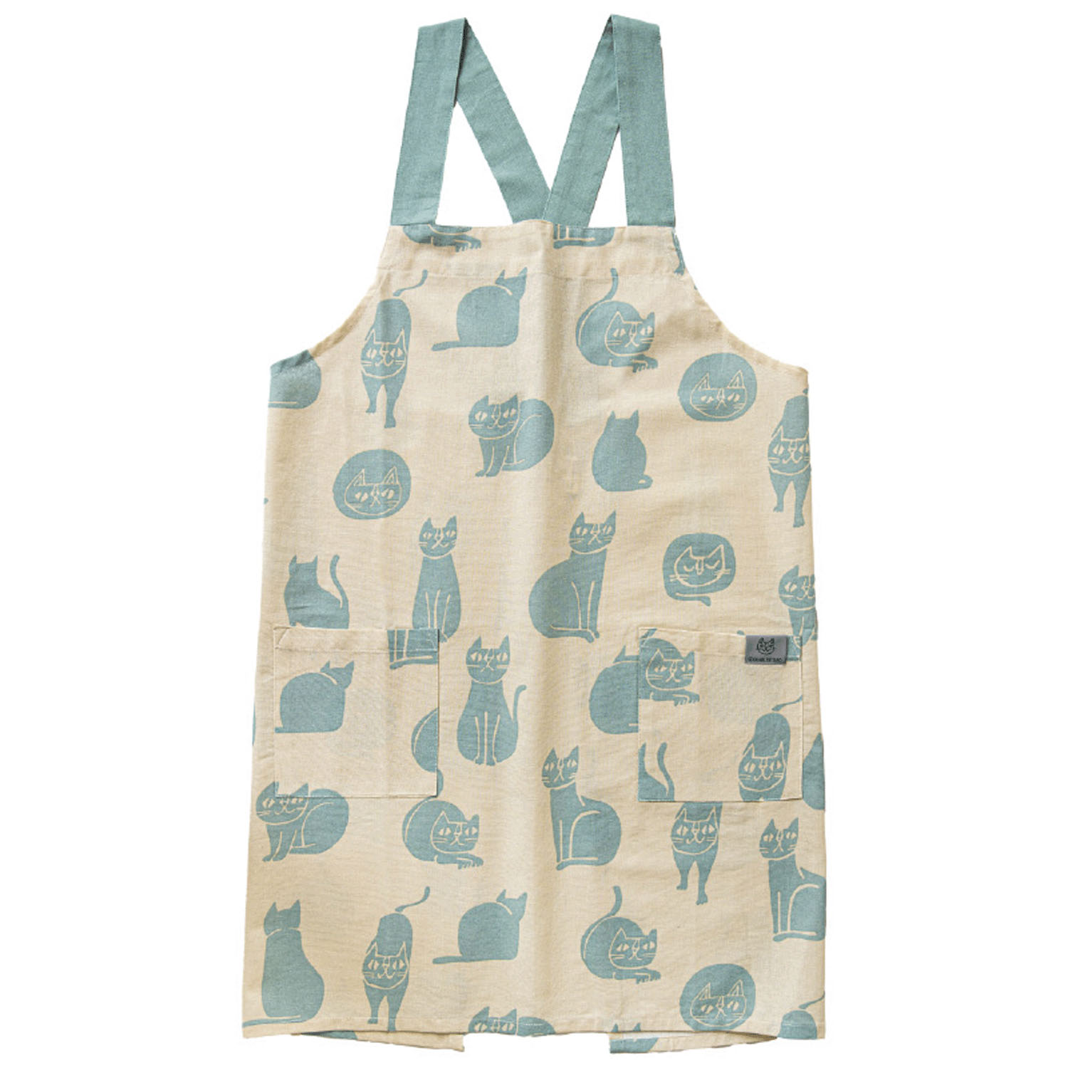 おかべてつろう エプロン ベージュ