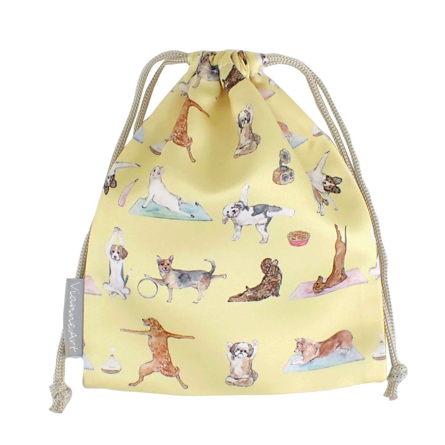 NyanWoof 巾着ポーチ YOGAドッグ