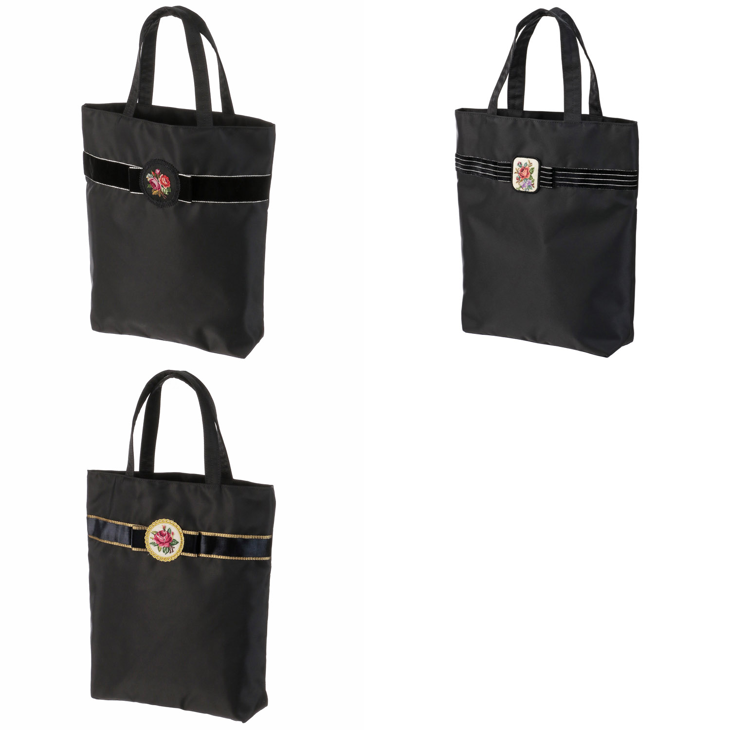 90番色終了 【プチポアン・久家道子】 ステッチリボントートバッグ