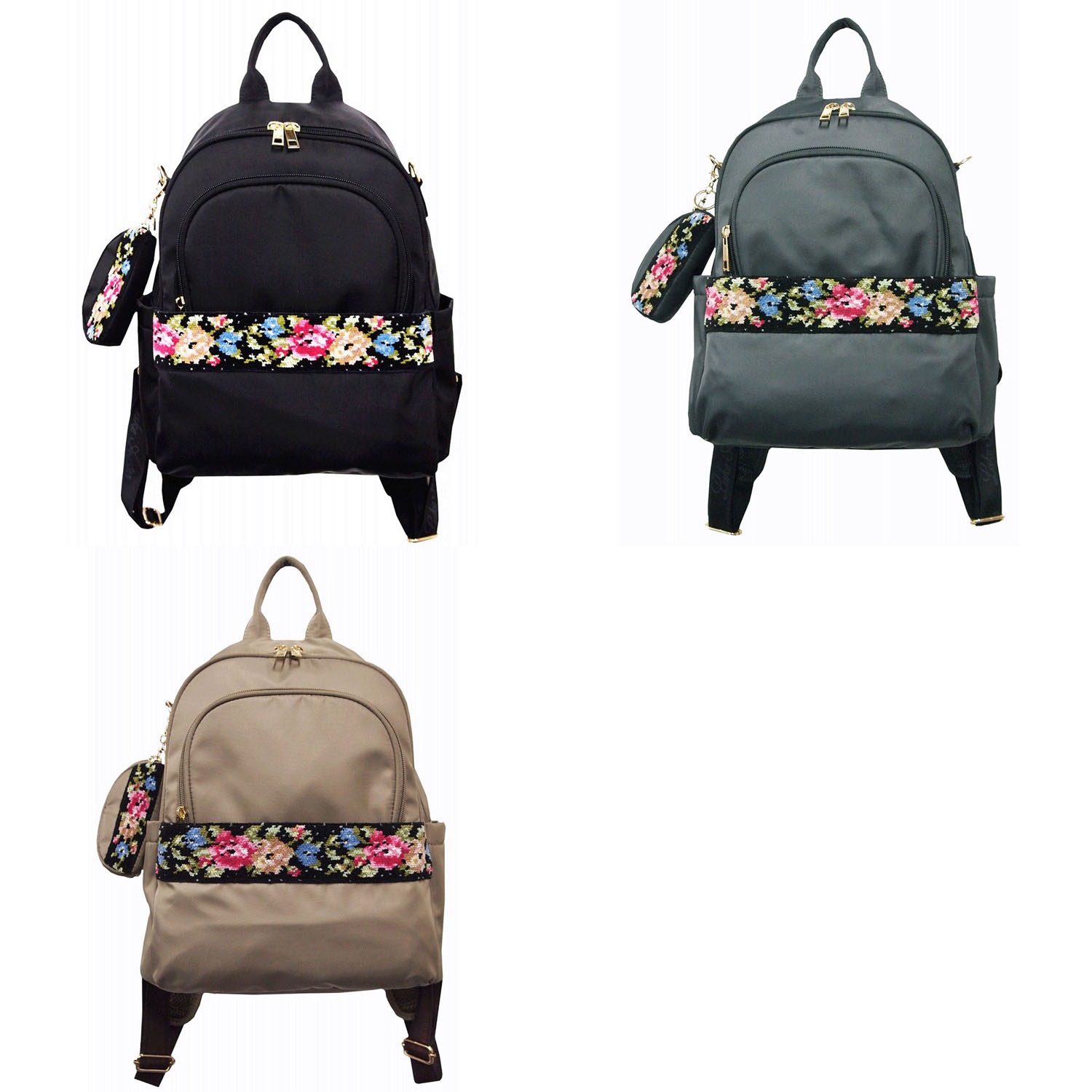 【レイクアルスター】 シェニール ポーチ付きリュック - 画像1