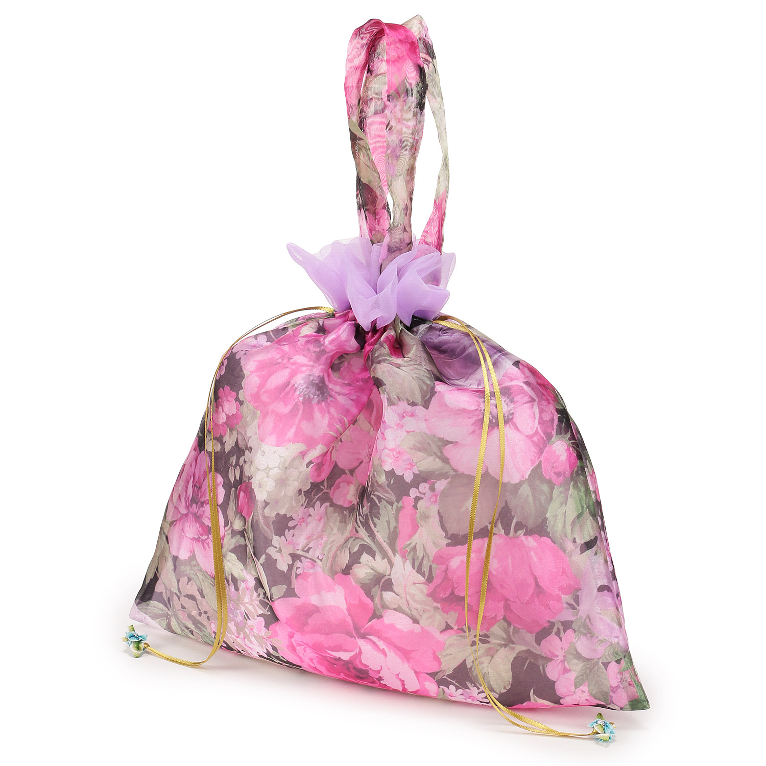 花柄巾着手提げ - 画像3