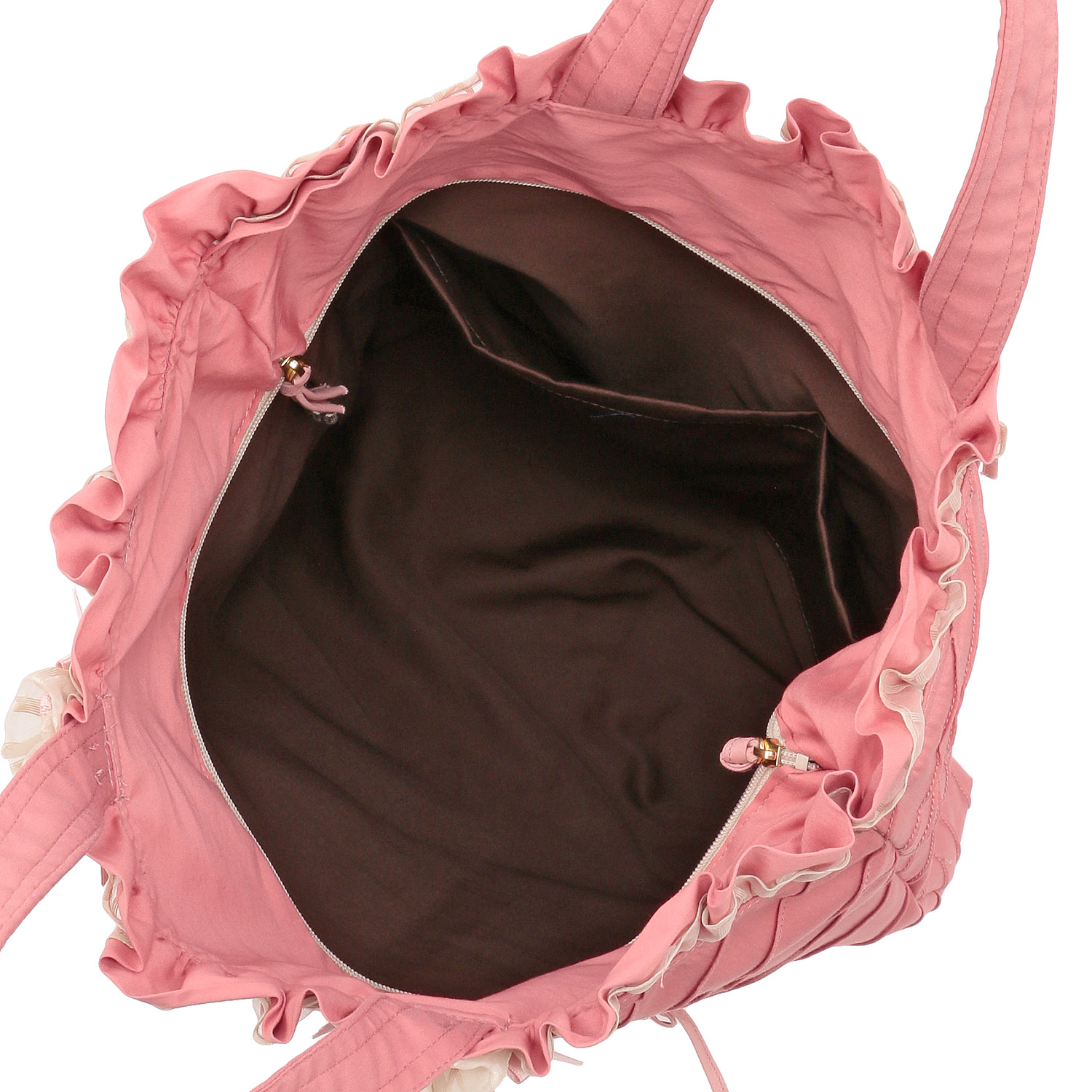 斜めピンタック トゥシューズパッチワーク 手提げバッグ - 画像9