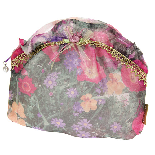 オーガンジー フリル ポーチ - 画像1