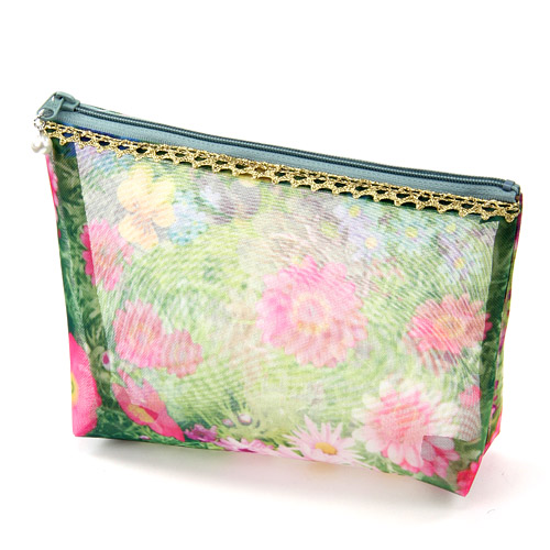 03番柄終了  ゴールドテープ メッシュポーチ 中 - 画像1