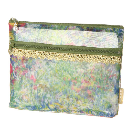 ゴールドテープ メッシュ 前ファスナーポケット付ポーチ - 画像2