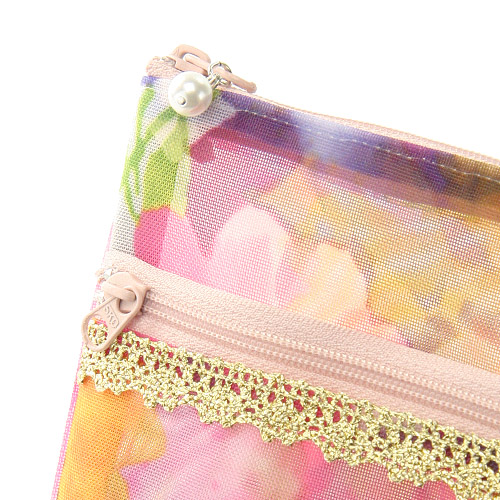 ゴールドテープ メッシュ 前ファスナーポケット付ポーチ - 画像6