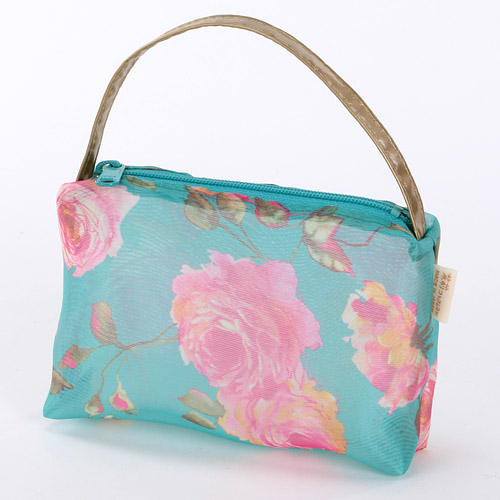 【15番色終了】 オーガンジー 持ち手付き ミニポーチ - 画像6