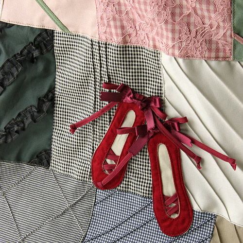 パッチワーク バレエシューズ トートバッグ - 画像6