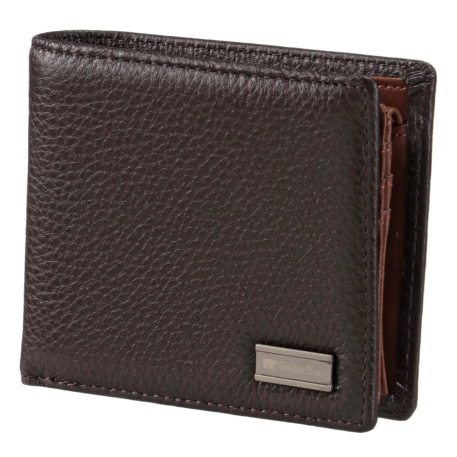 【ゴールデンベア】 シュリンク革二つ折り財布