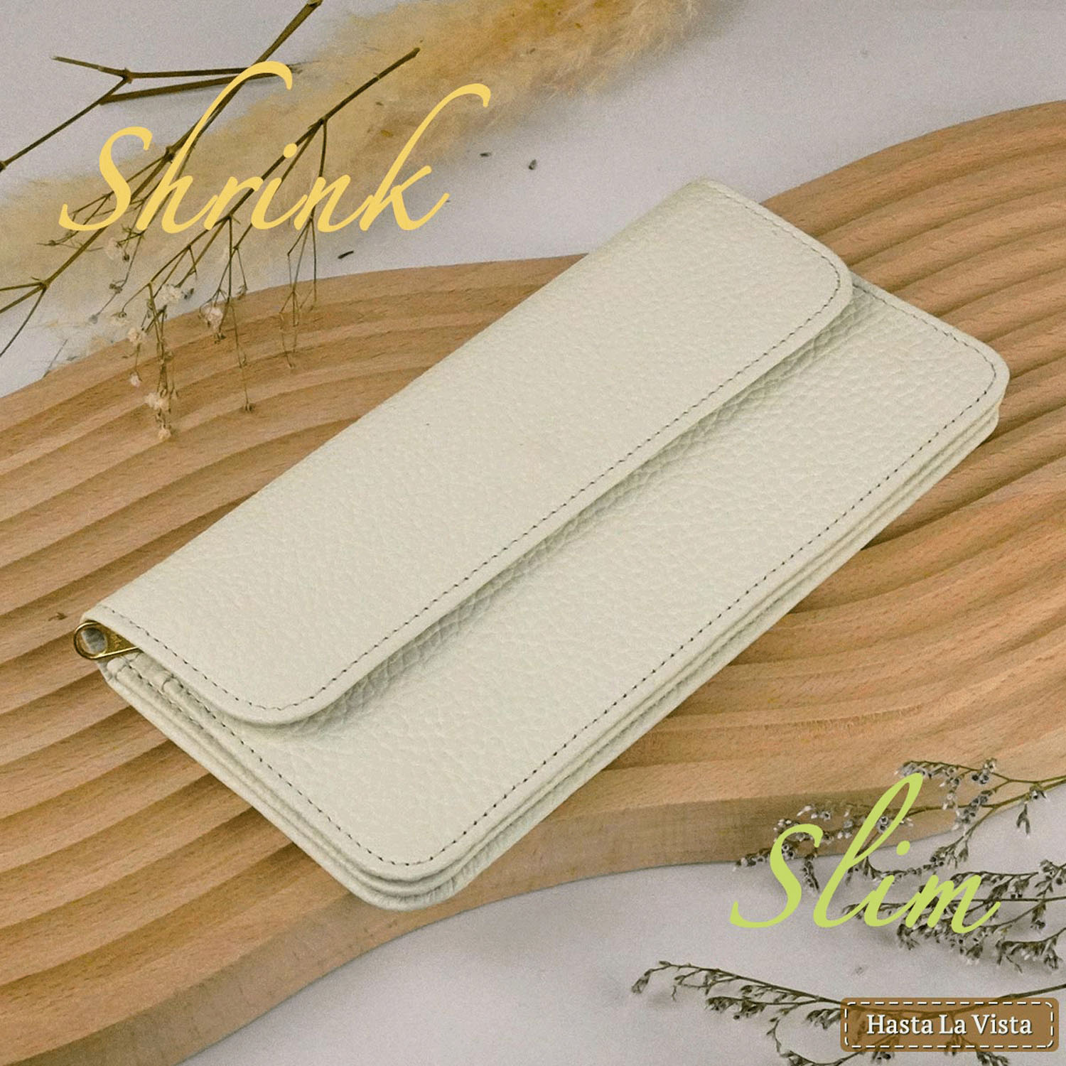 【イタリアンレザー】 日本製 スリムかぶせ長財布 - 画像3