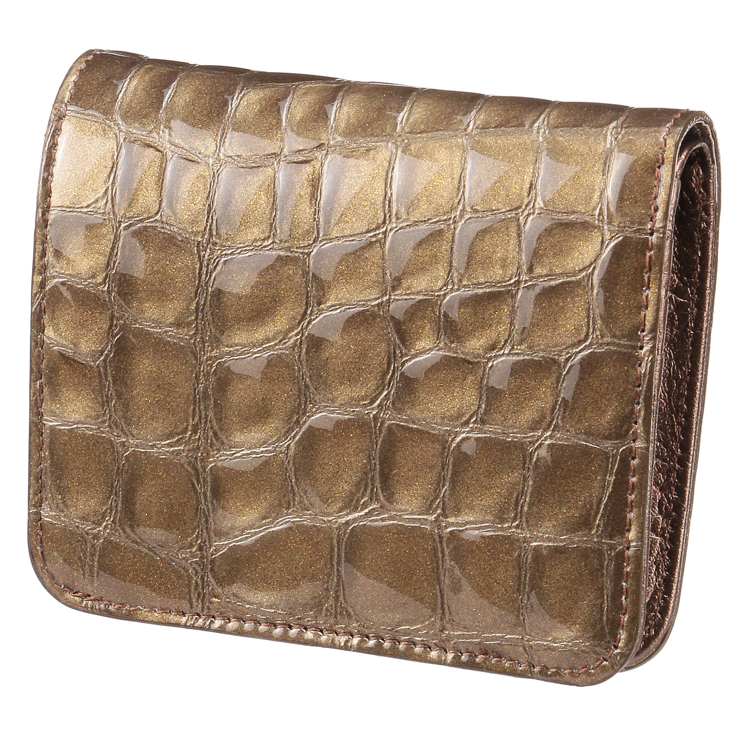 【日本製】エナメルクロコ 2つ折り財布 - 画像17