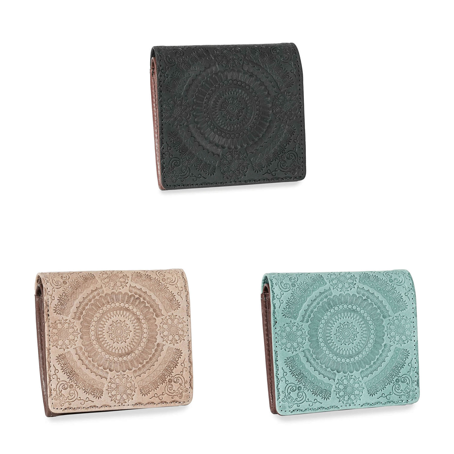 pacca pacca アラベスク中BOX二つ折り財布