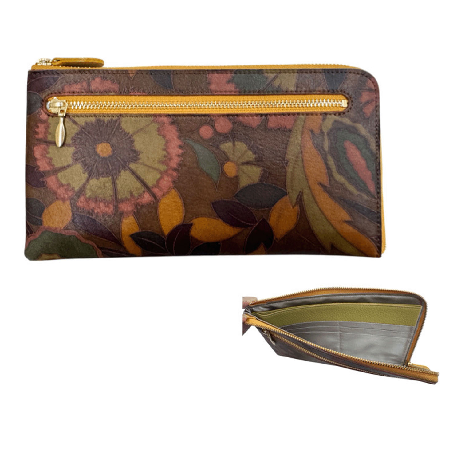 【日本製】 キュリアL字ファスナー長財布