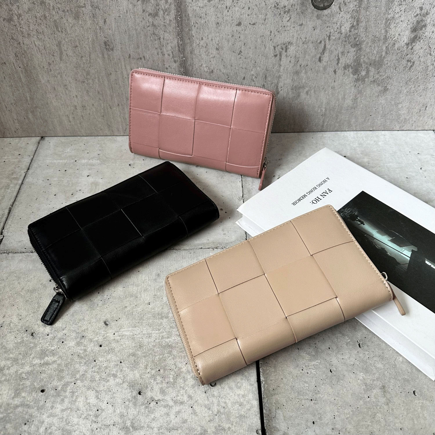 ワイドメッシュ ラウンドファスナー長財布