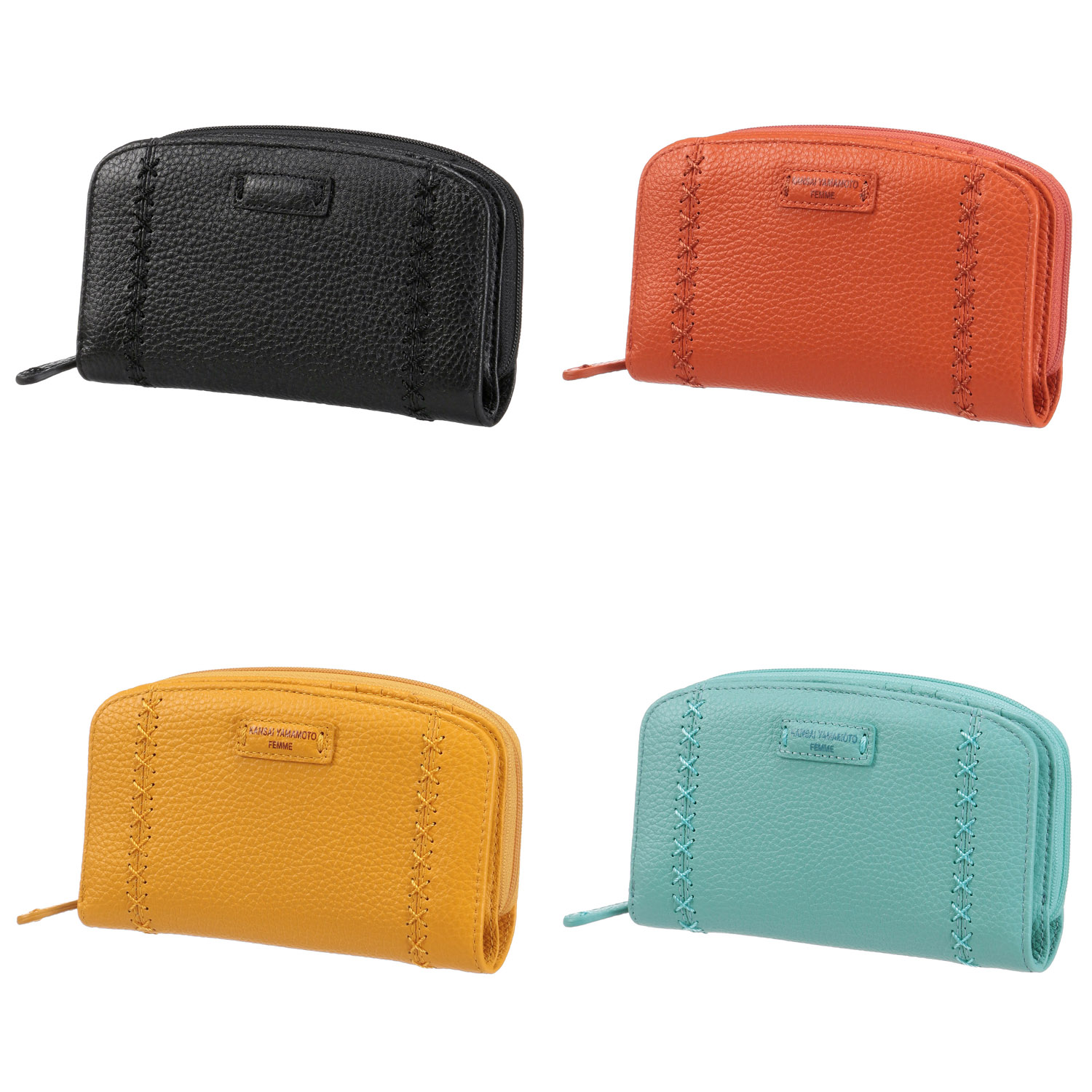 【リニューアル】【KANSAI YAMAMOTO】 ソフト曲ファスナー札入れ