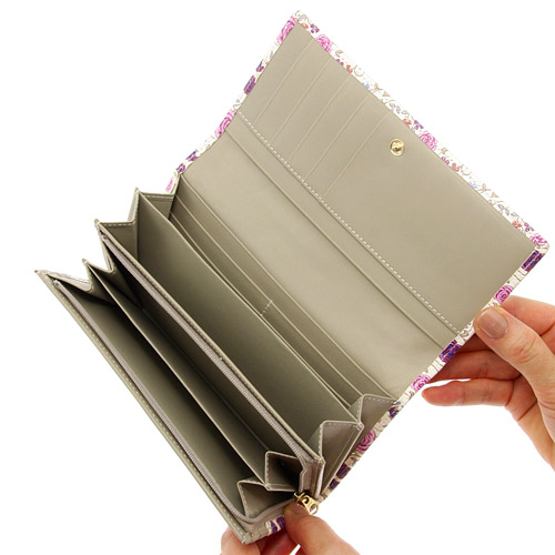 【取り寄せ商品】 浅草文庫革 バラ柄かぶせ束入 - 画像5