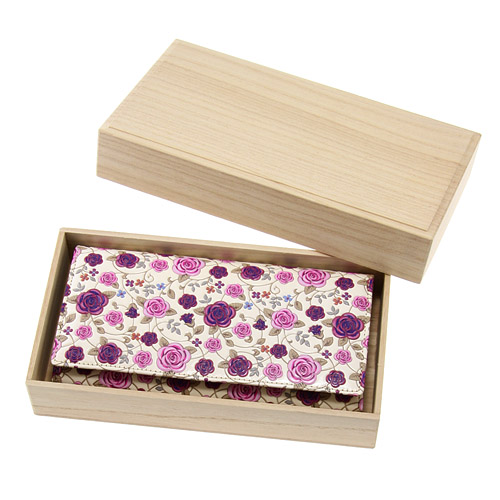 【取り寄せ商品】 浅草文庫革 バラ柄かぶせ束入 - 画像7