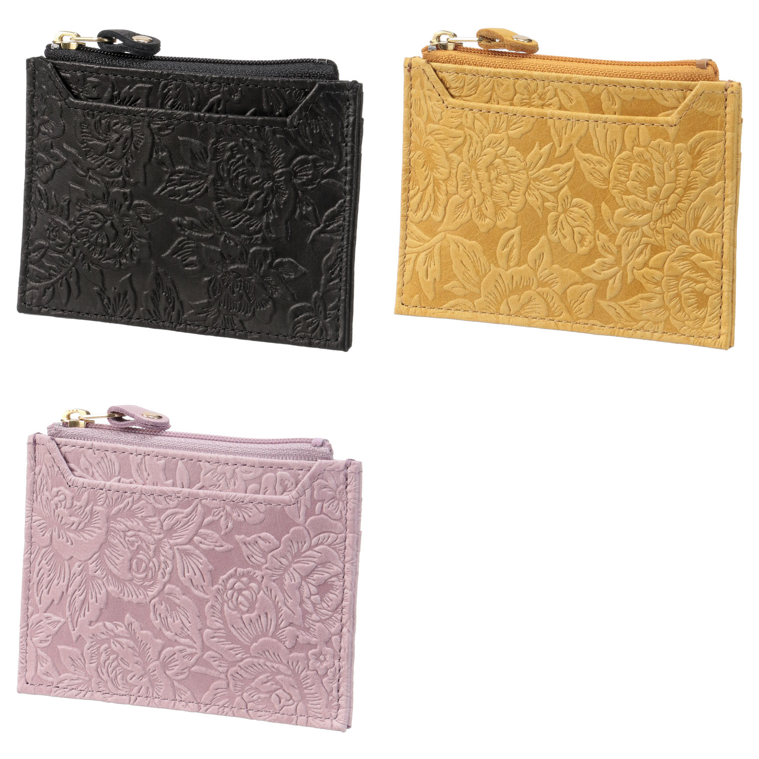 【日本製】 素押し薔薇コンパクト財布