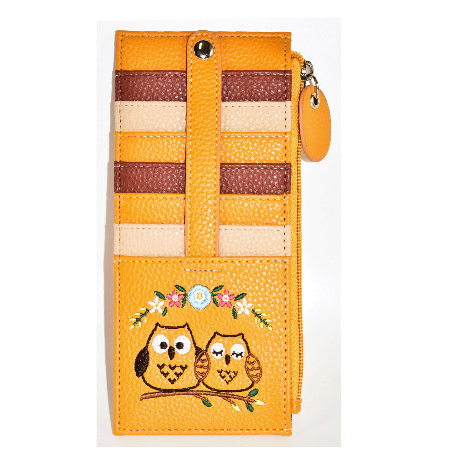 フラワーフクロウカードケース - 画像3