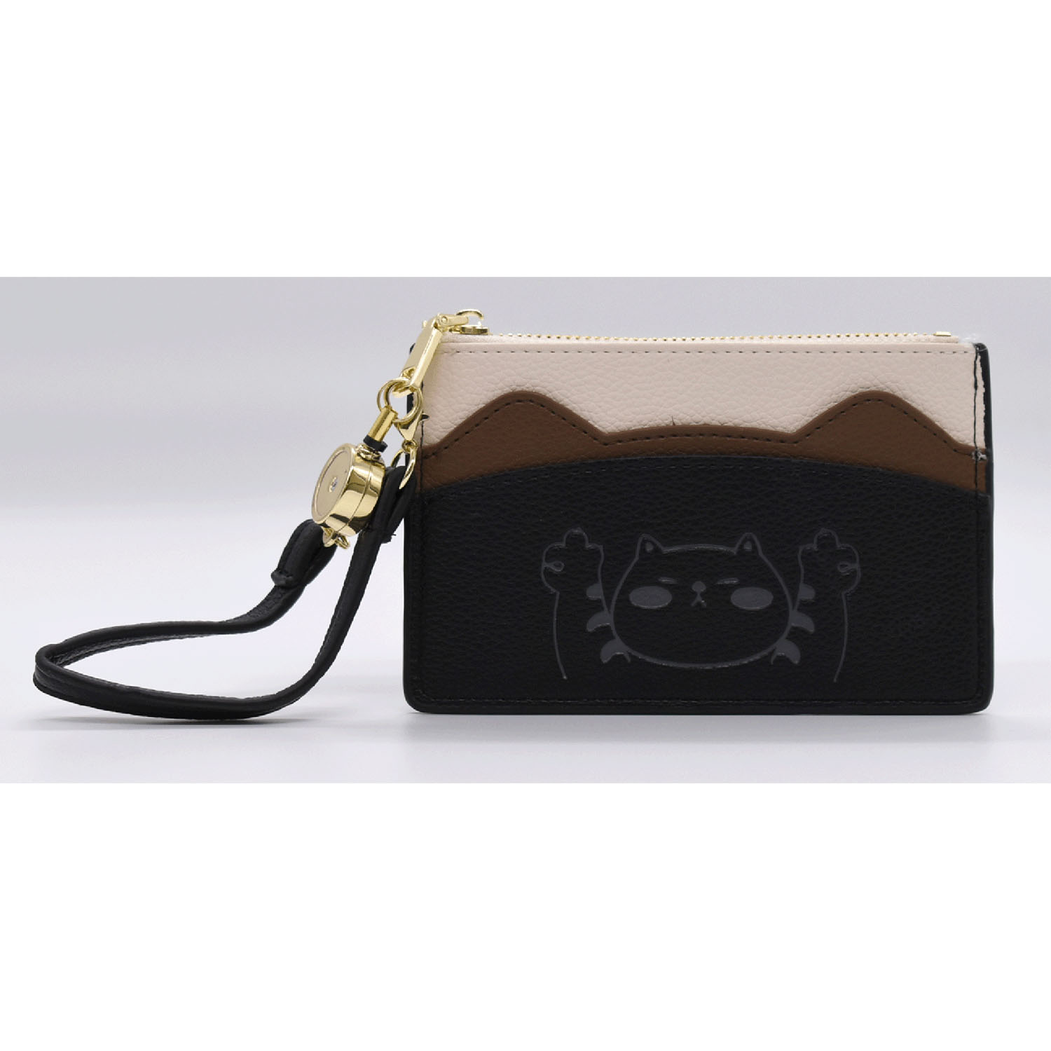 ネコ型押しカードケース