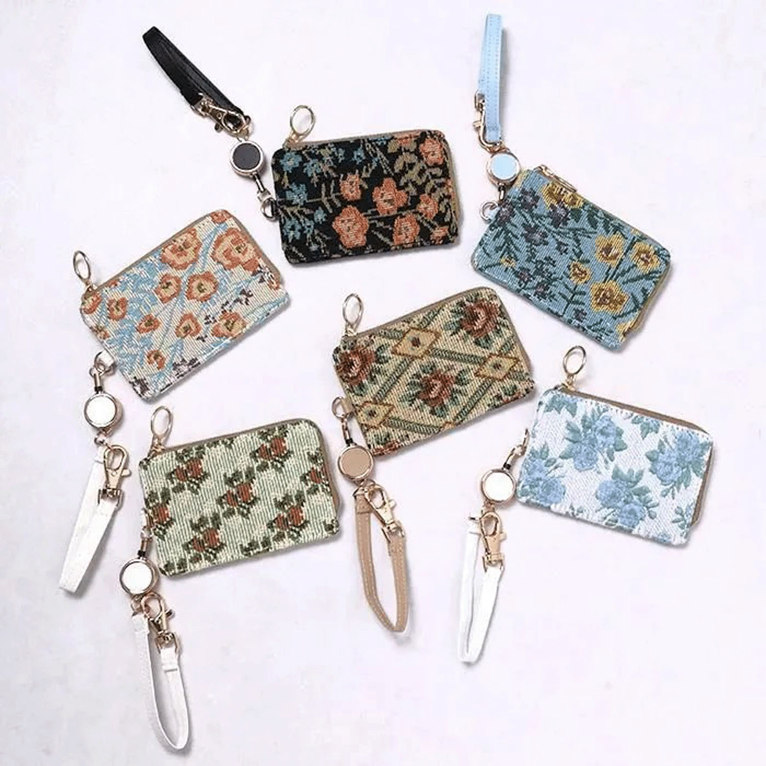 ゴブラン花柄パスケース