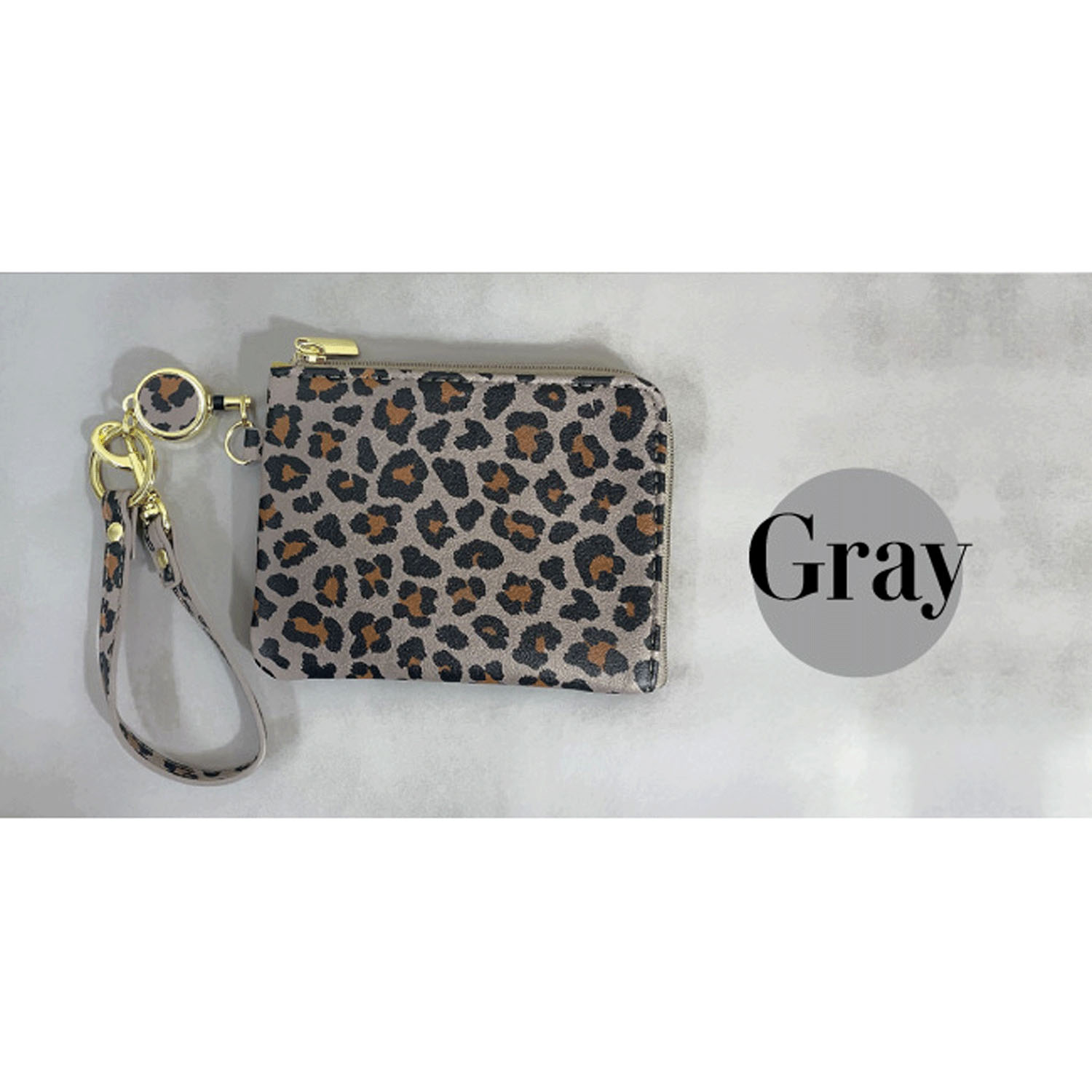 ヒョウ柄リール付マルチケース