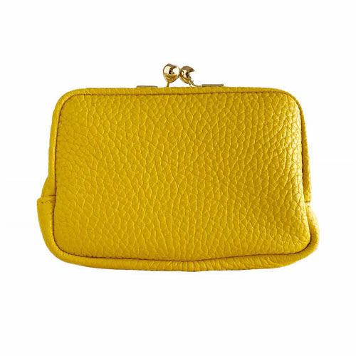 【イタリアンレザー】 日本製 がま口 コンパクト財布 - 画像3