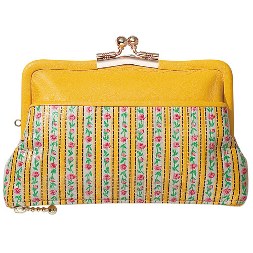 【日本製】 ボンシック ストライプ そこファスナーがま口 - 画像3