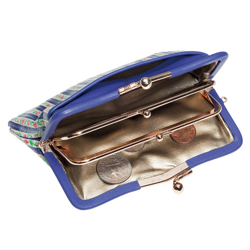 【日本製】 ボンシック ストライプ そこファスナーがま口 - 画像6