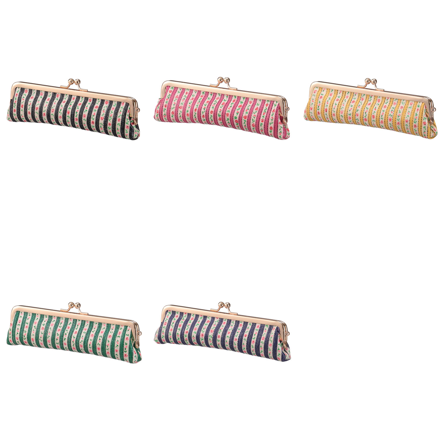 【日本製】 ボンシック ストライプがま口 コインケース