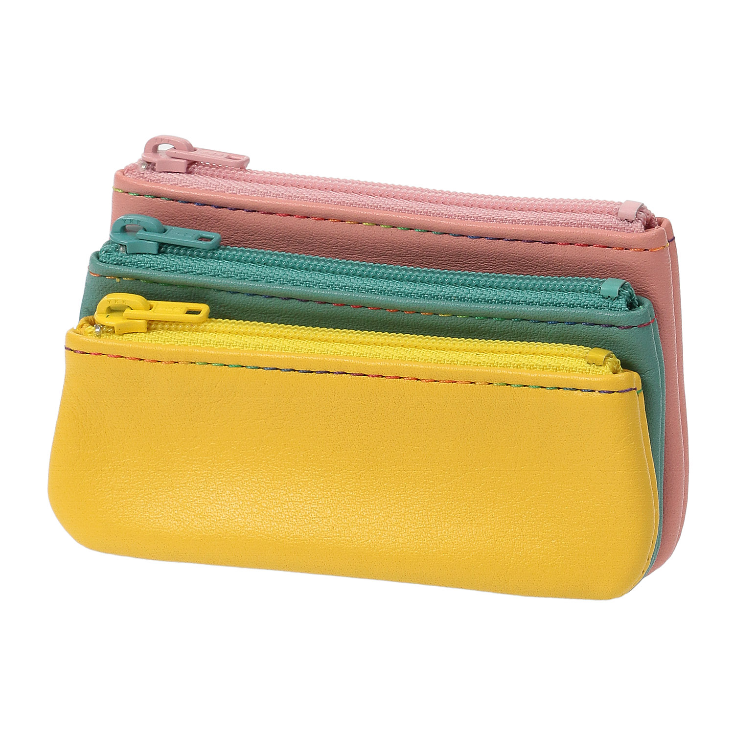 牛革マルチバイカラー 3点小銭入れ - 画像6